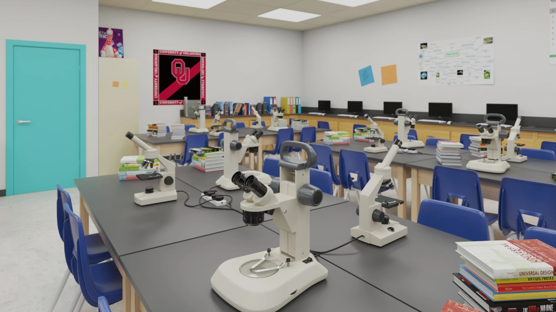 Detail School Science Laboratory Interior Architecture 3D Model_06